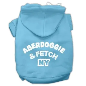 Aberdoggie Ny Screenprint Pet Hoodies Baby Blue Size Sm (10)