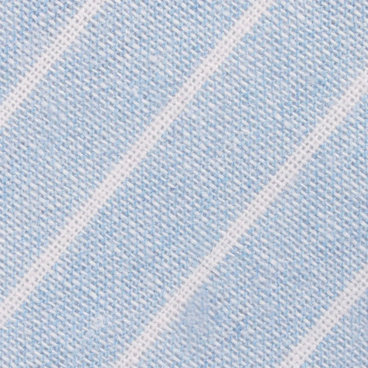 Baby Blue Wide Pinstripe Linen Diamond Self Bow Tie