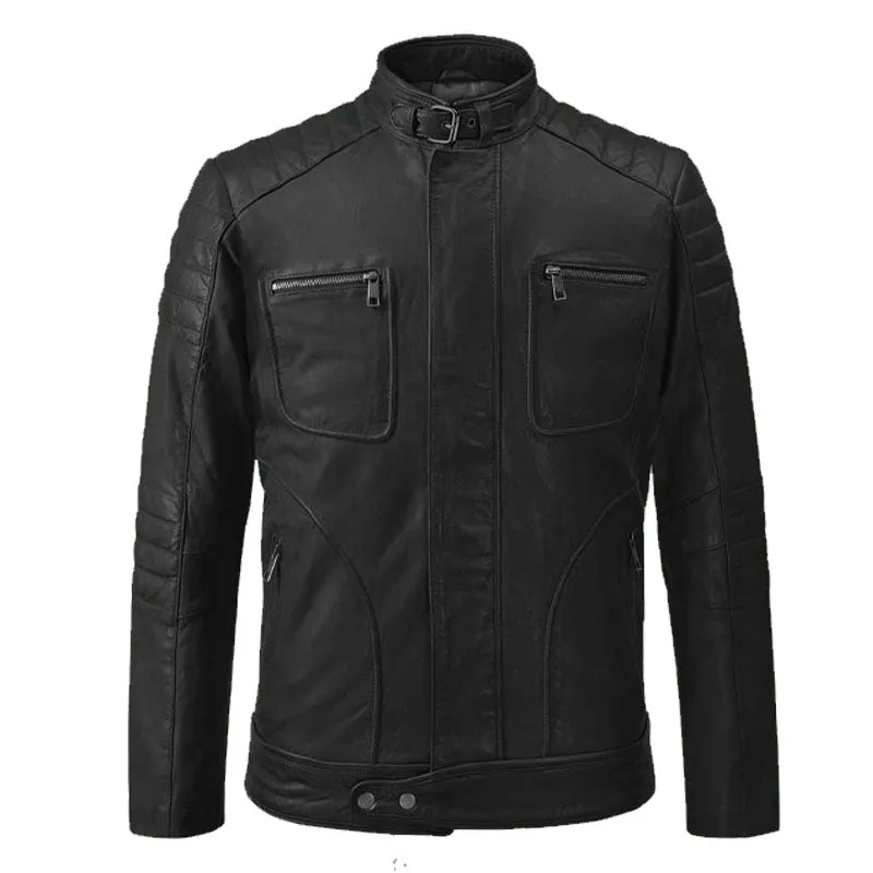 Best Genuine Firefly Moto Black Leather Motorcycle Boys Jacket