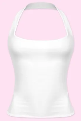 Beverly Halter Top (White)