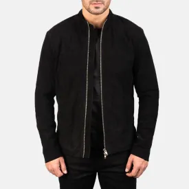 Black Suede Biker Jacket