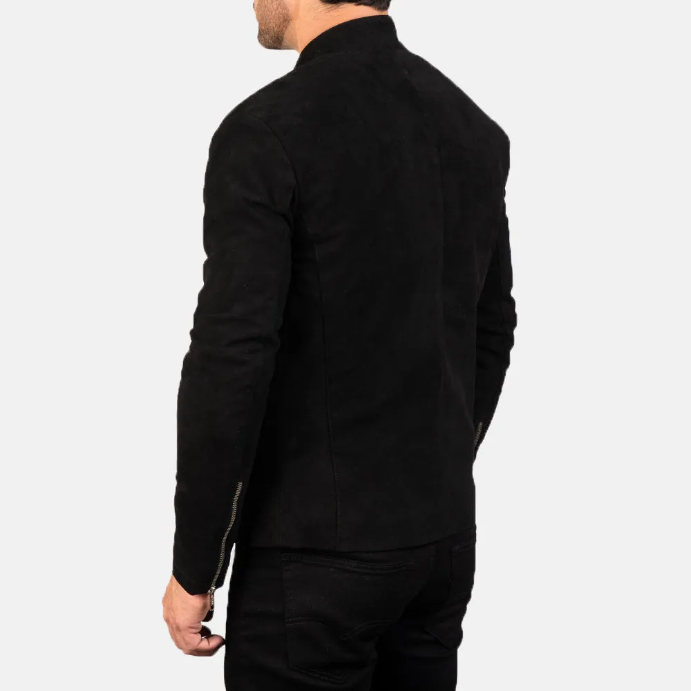 Black Suede Biker Jacket