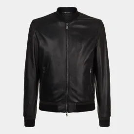 Buy Best Genuine Style Dolce & Gabbana Leather Bomber Jacket