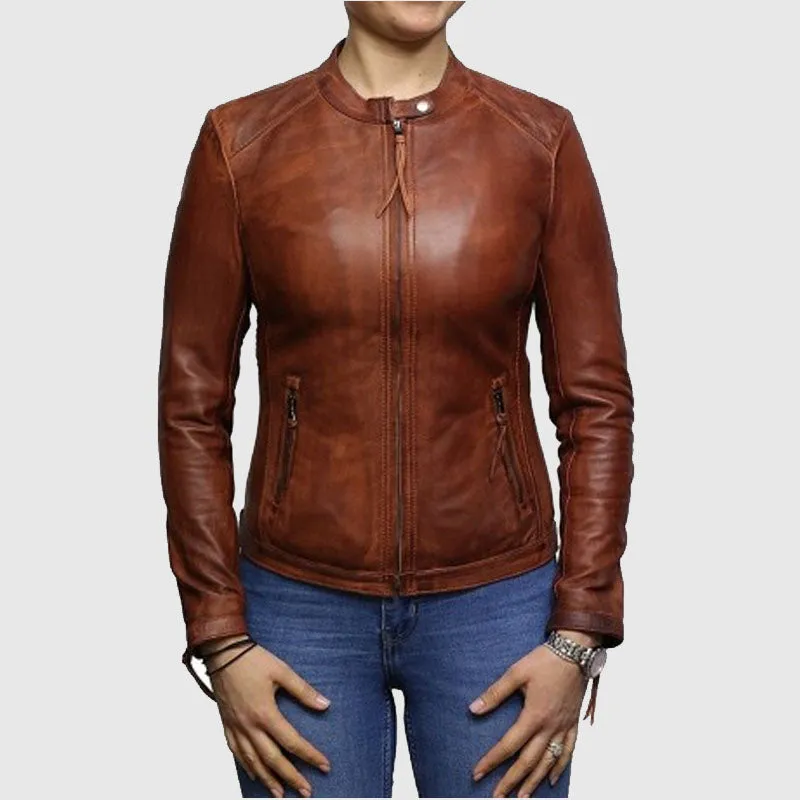 Buy Best Leather Jacket Womens Real Nappa Lamb Leather Jacket For Women