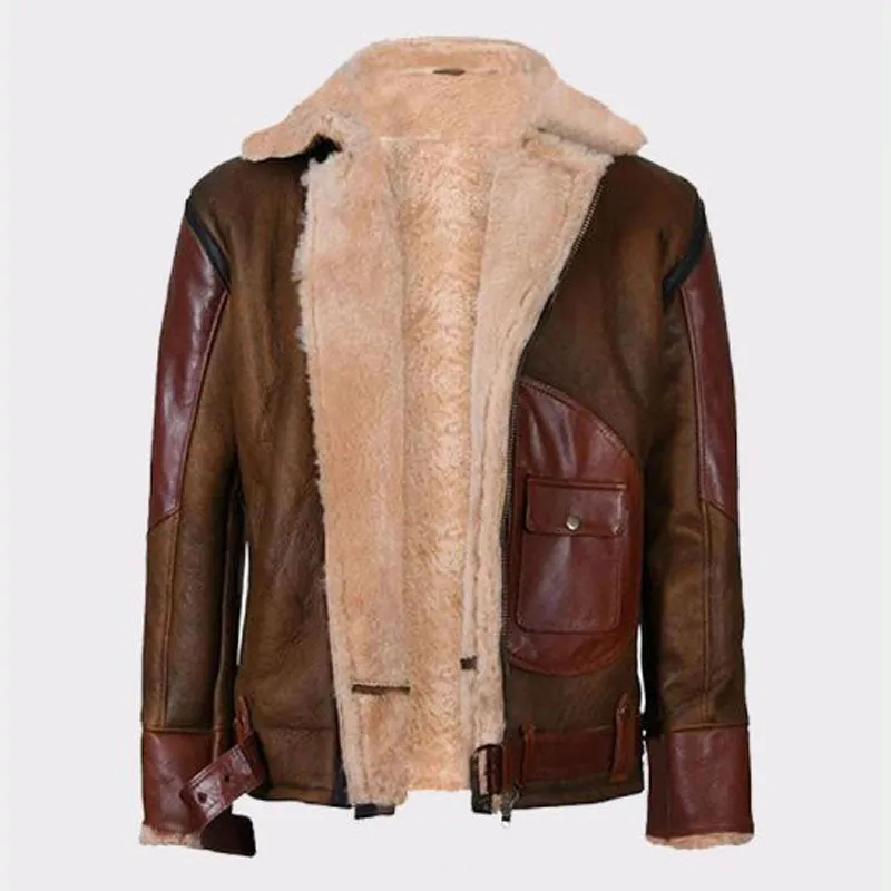 Buy Best Style Premium Quality B3 Flying Shearling Leather Bomber Jacket