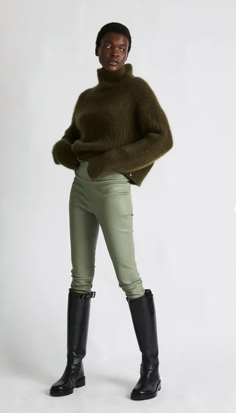 Carole Cashmere Sweater Kelp Green