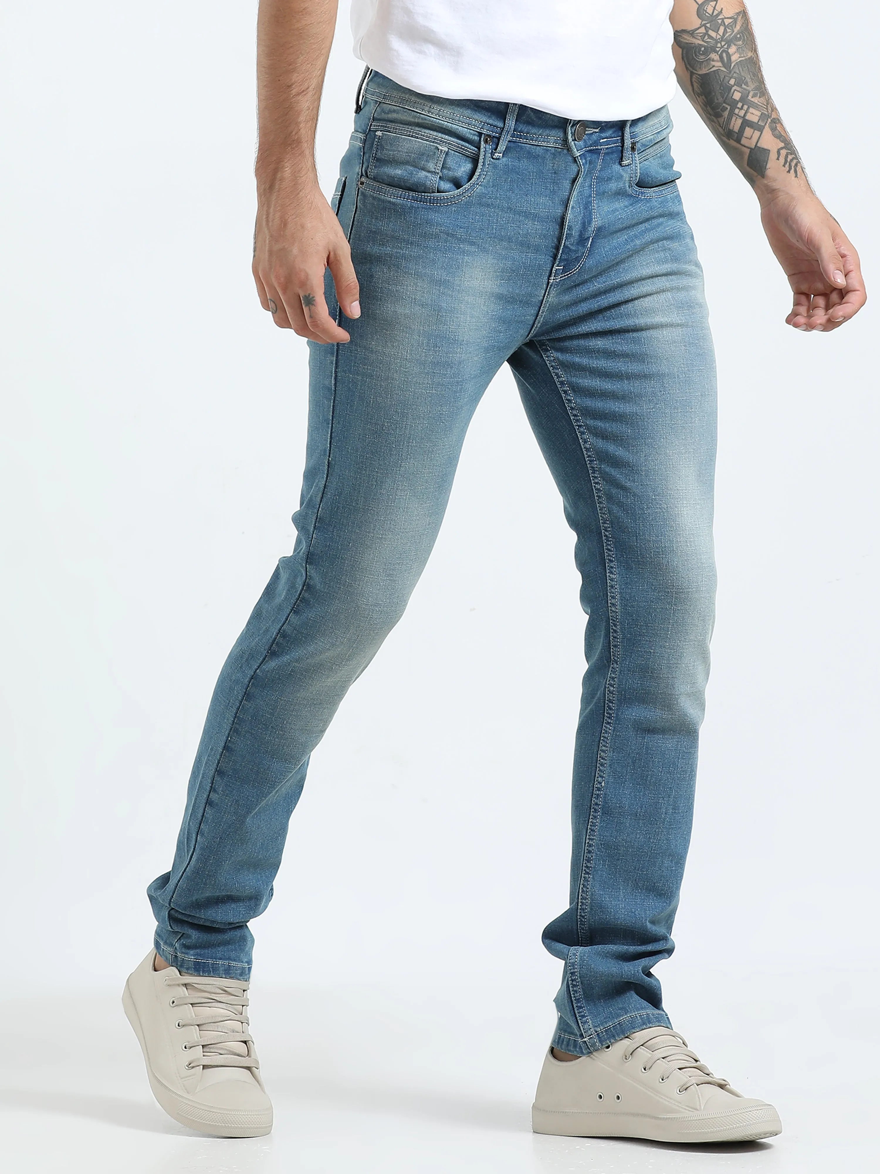 Cascade - Slim Fit Slim Jeans - Blue