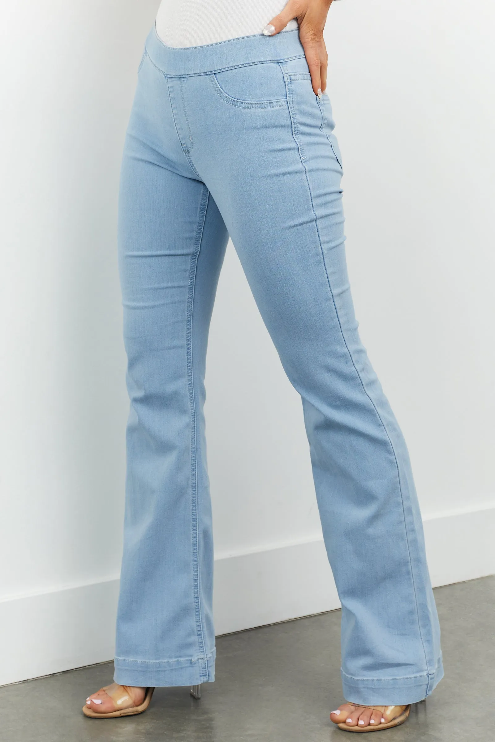 Cello Bailey Light Denim Flare Jeggings