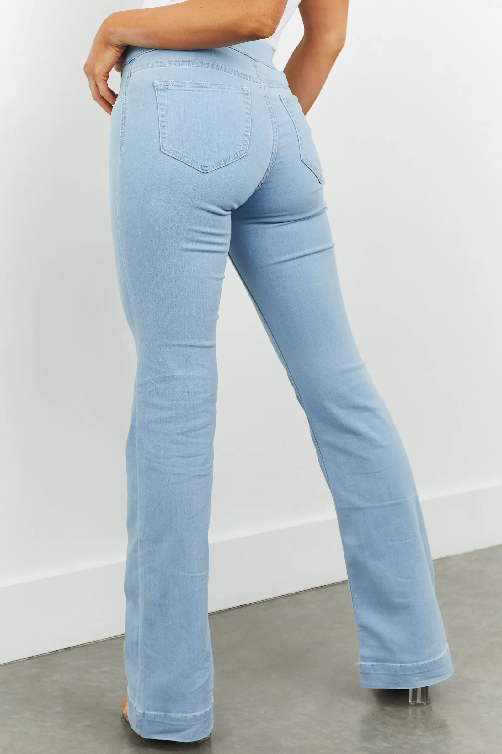 Cello Bailey Light Denim Flare Jeggings