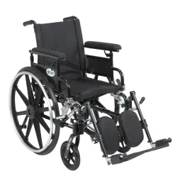 Drive Medical pla416fbfaarad-elr Viper Plus GT Wheelchair with Flip Back Removable Adjustable Full Arms, Elevating Leg Rests, 16" Seat