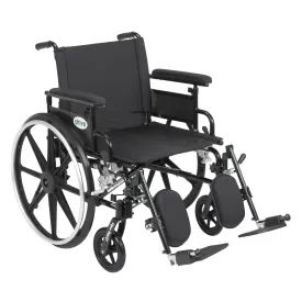 Drive Medical pla422fbfaar-elr Viper Plus GT Wheelchair with Flip Back Removable Adjustable Full Arms, Elevating Leg Rests, 22" Seat