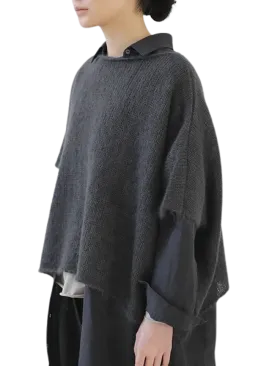 evam eva Mohair Silk Poncho