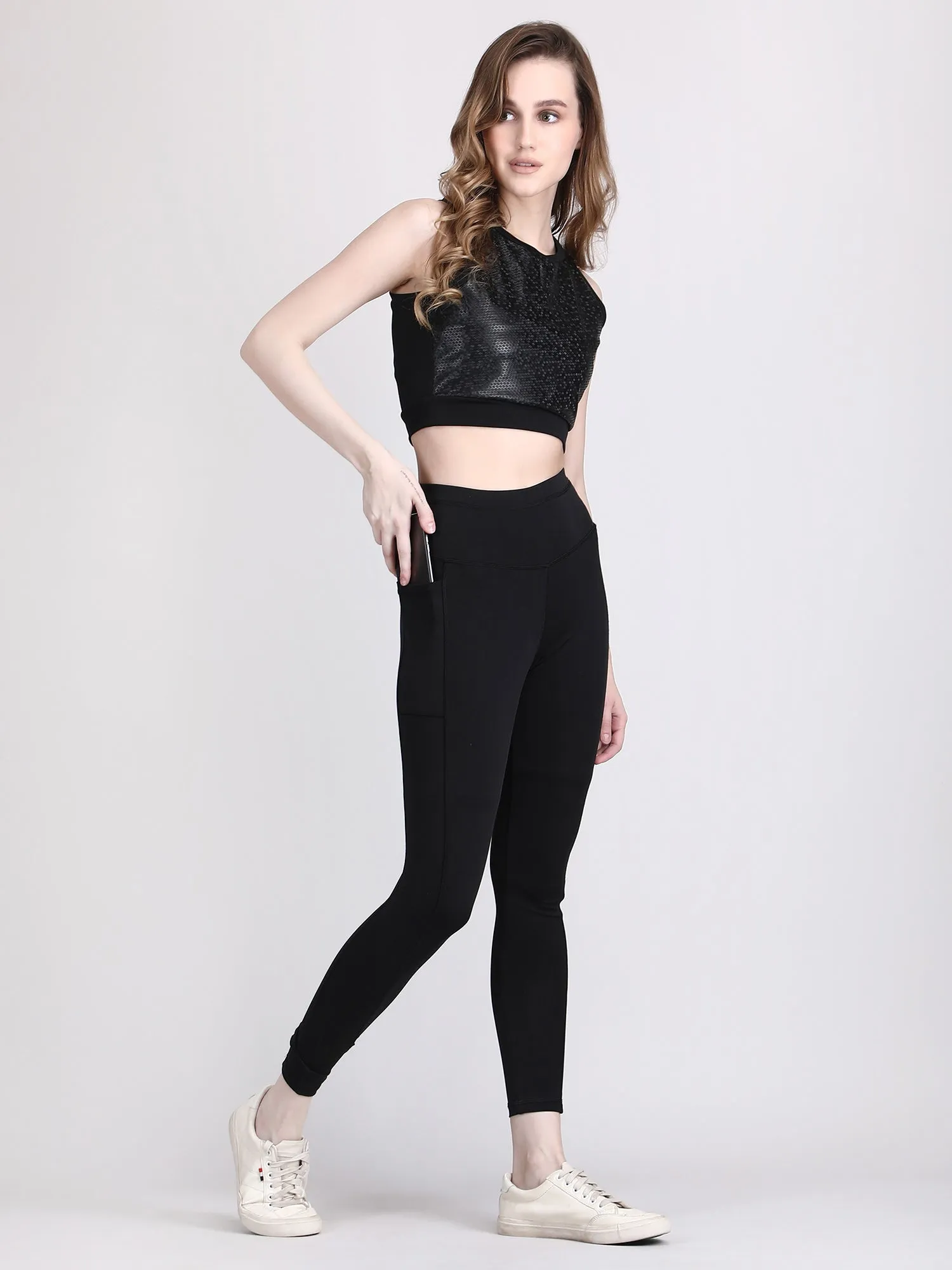 high waisted black jeggings