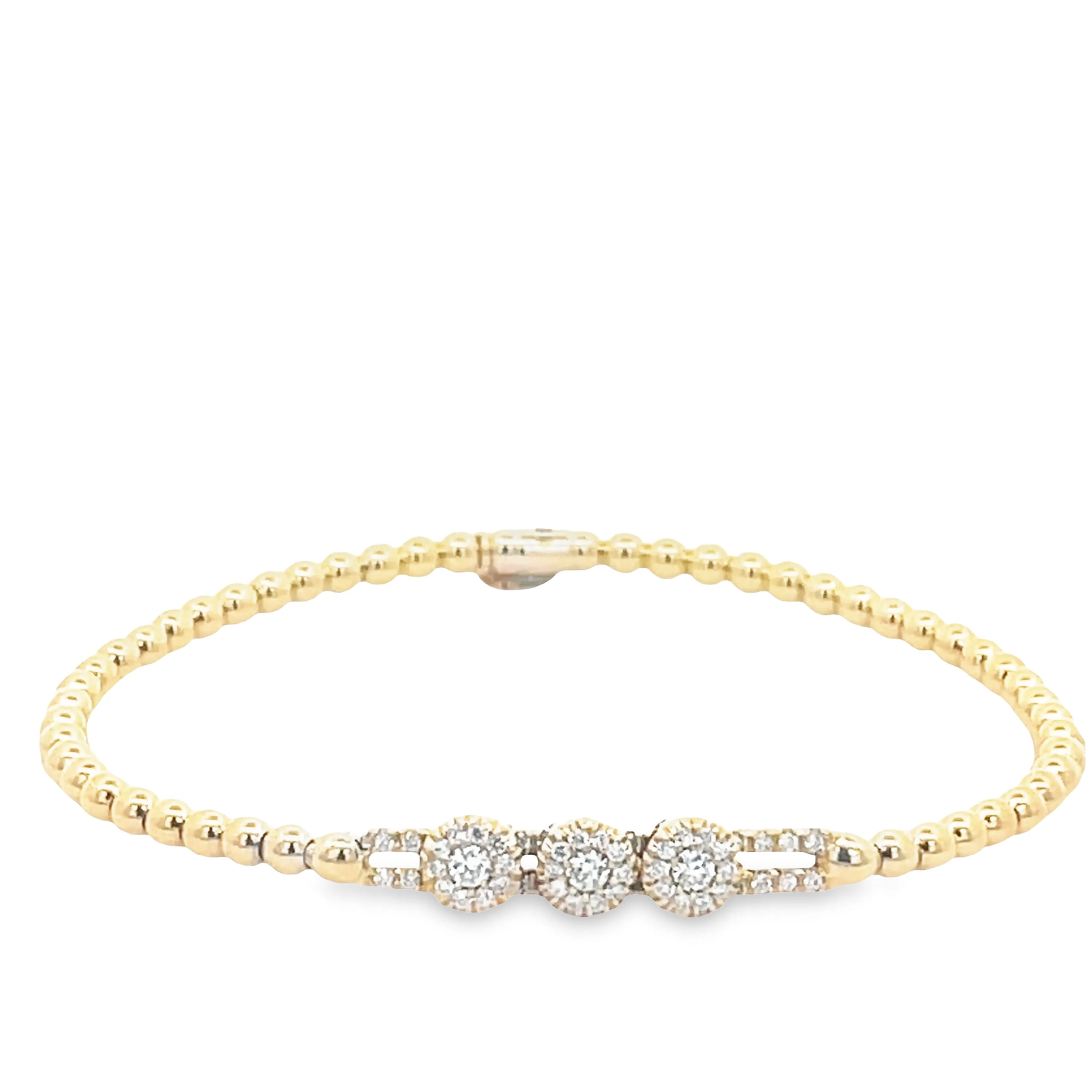 Hulchi Belluni 'Tresore' Trio Diamond Slider Stretch Bracelet (20352AC)