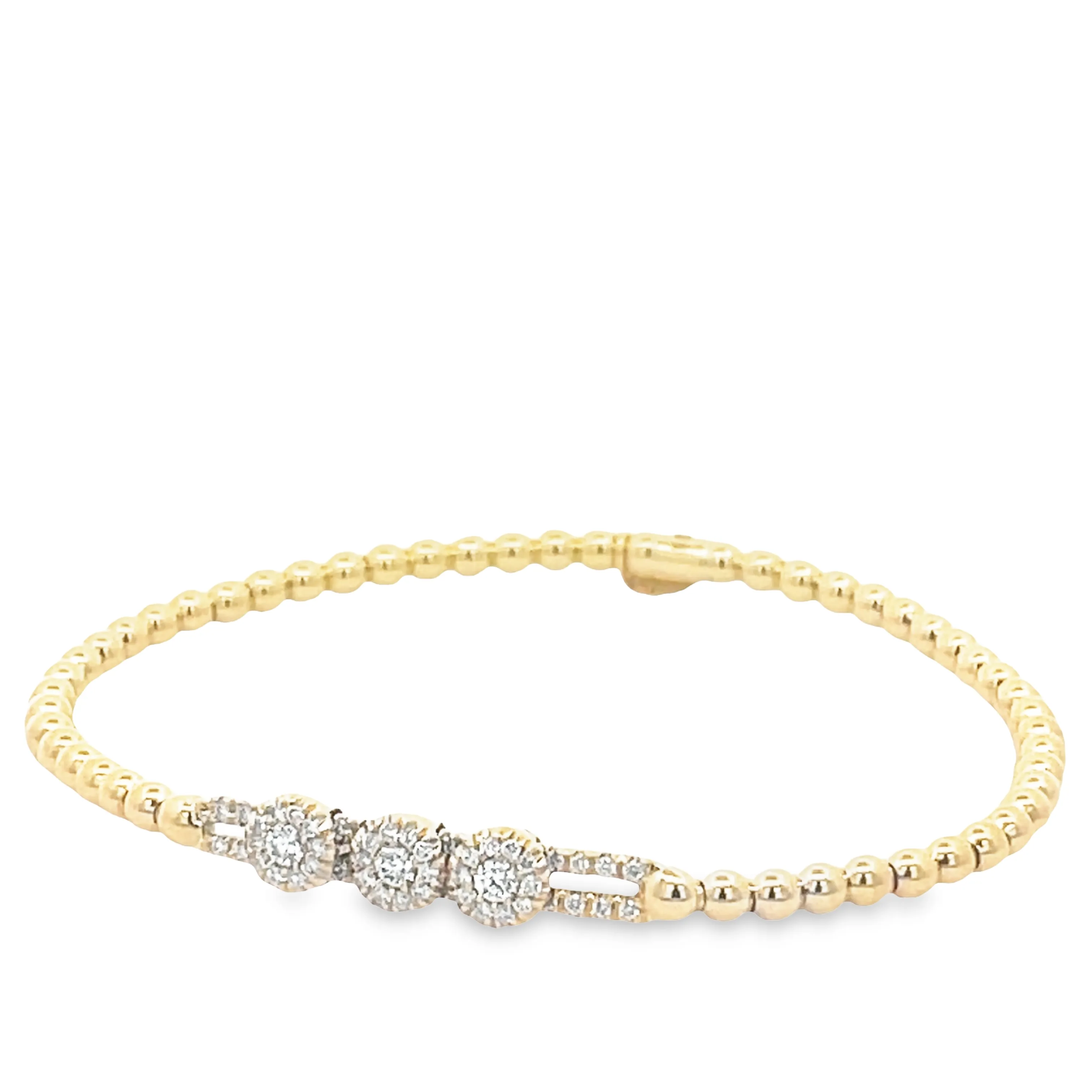 Hulchi Belluni 'Tresore' Trio Diamond Slider Stretch Bracelet (20352AC)