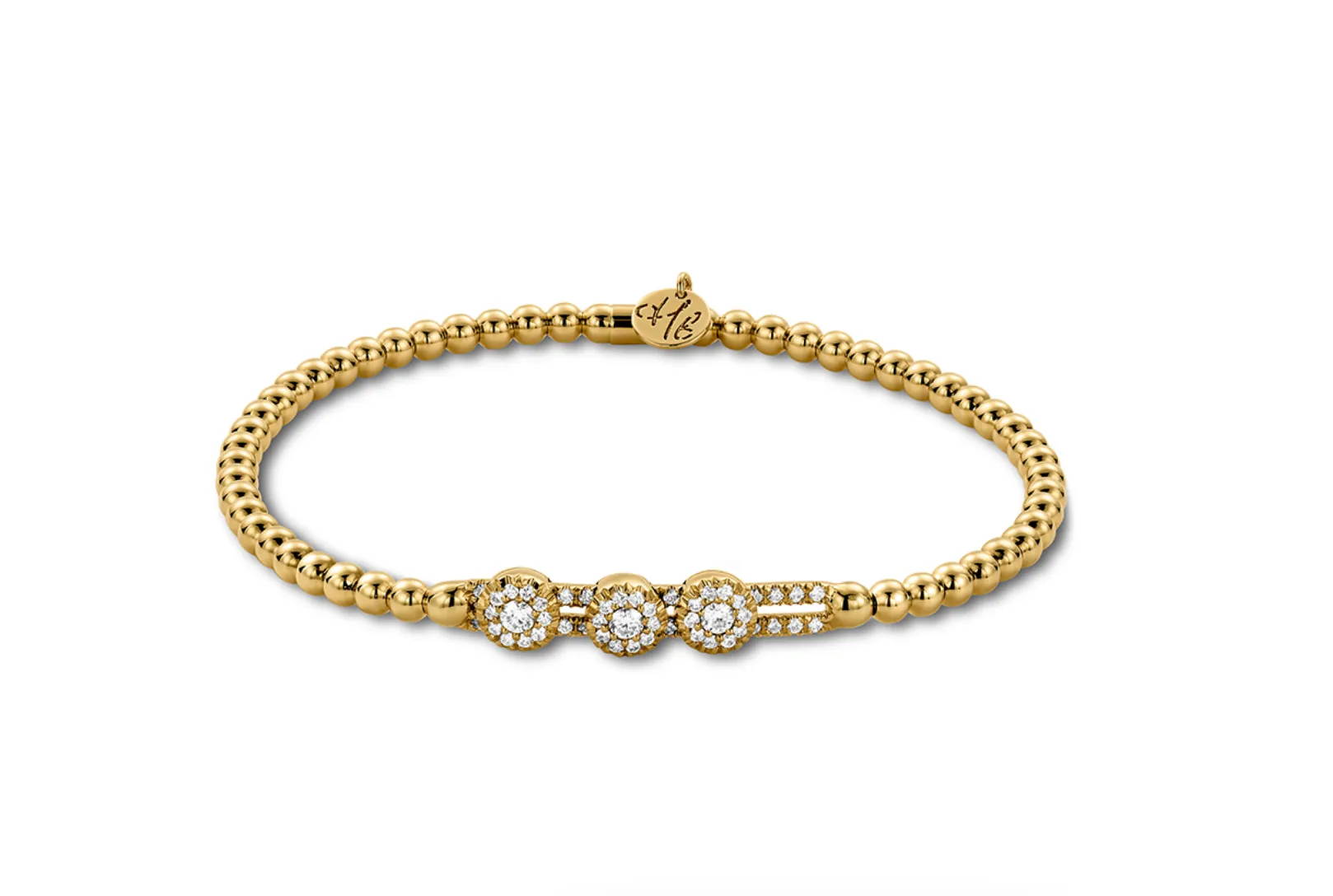 Hulchi Belluni 'Tresore' Trio Diamond Slider Stretch Bracelet (20352AC)