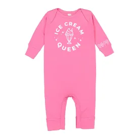 Ice Cream Queen - (Full Size) - Ice Cream Wrist Detail - One Piece Baby Sleeper