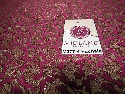 Indian  Floral Gold Metallic faux silk banarsi Brocade 44" Wide M377