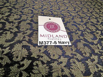 Indian  Floral Gold Metallic faux silk banarsi Brocade 44" Wide M377