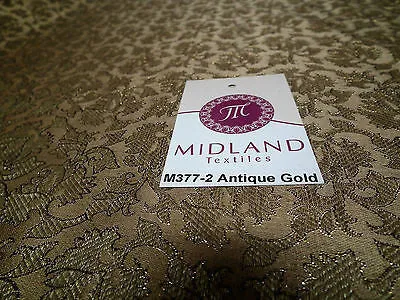 Indian  Floral Gold Metallic faux silk banarsi Brocade 44" Wide M377