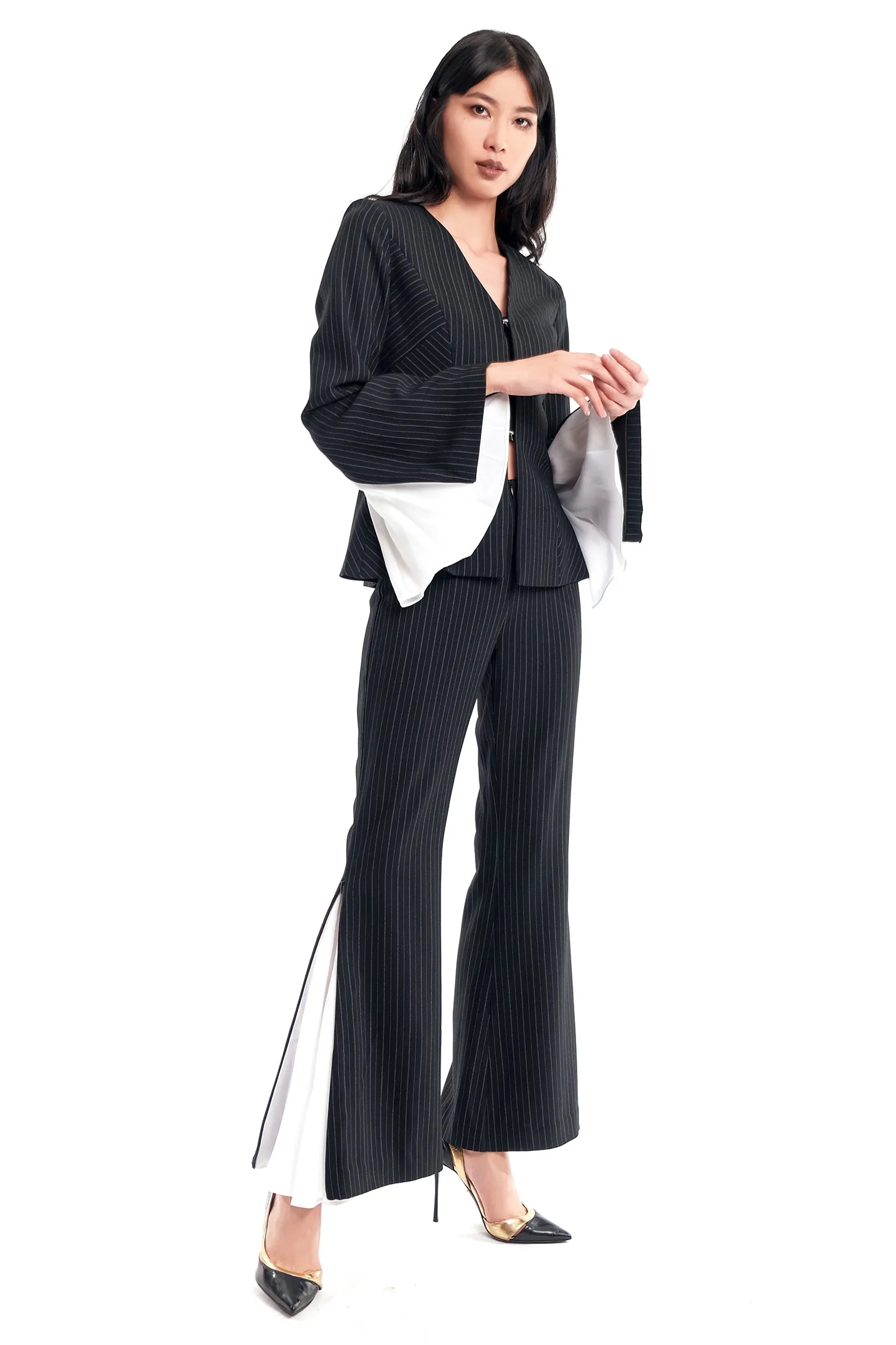 Jodi Pinstripe Trousers