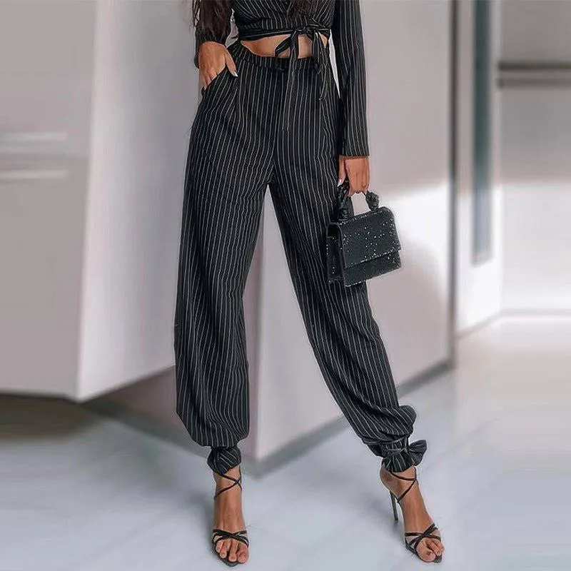 Kitty Even Keeled Pinstripe Trouser Pant Set