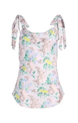 Light Washed Floral Tied Marta Cami