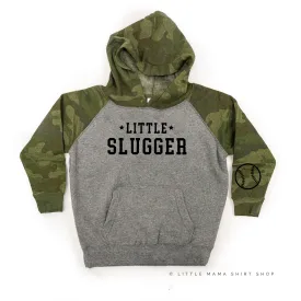 Little Slugger - Baseball Detail on Sleeve - CHILD HOODIE