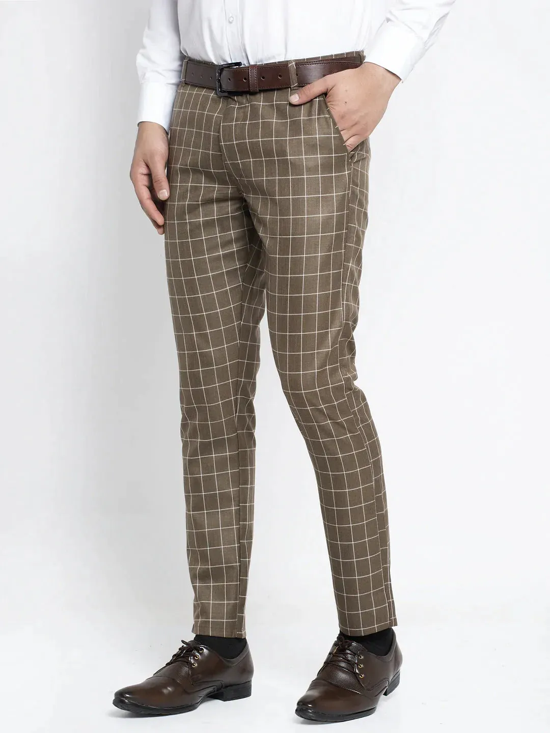 Men'S Brown Formal Trousers