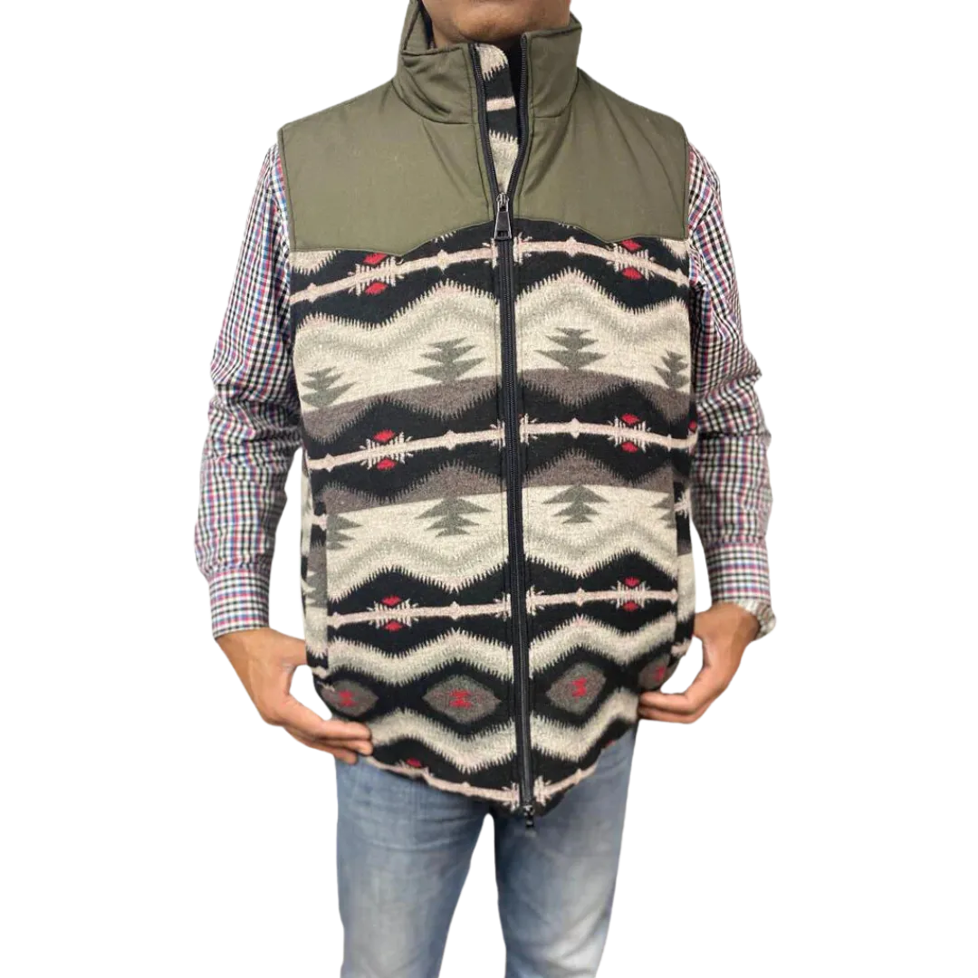 Montana Co Men's Western Aztec Puffer Vest