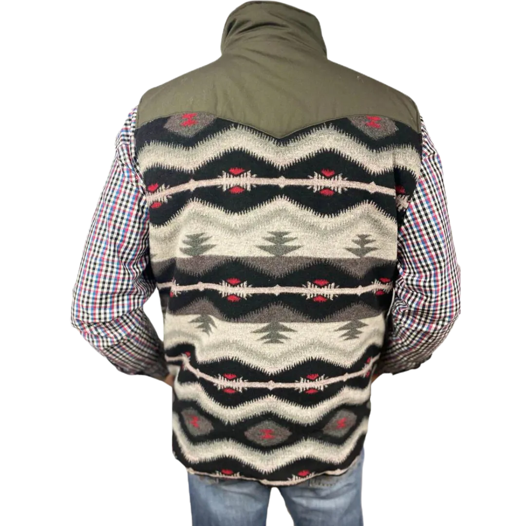 Montana Co Men's Western Aztec Puffer Vest