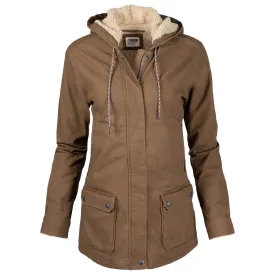 Mountain Khaki Women's Ranch Shearling Hooded Coat - Tobacco