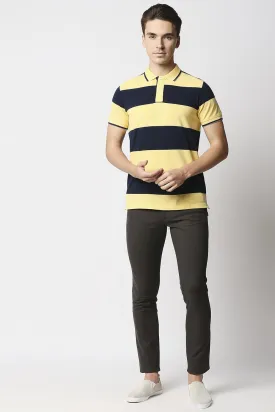 Muscle Fit Stripe Polo Stripes T-shirt