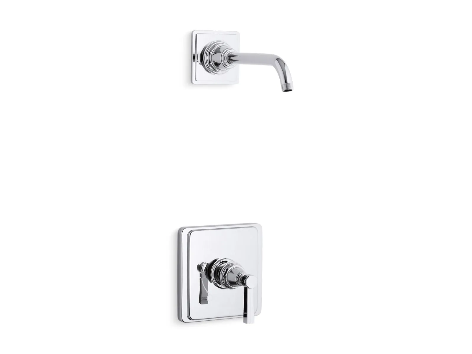 Pinstripe Shower Only in Polished Chrome - Less Showerhead