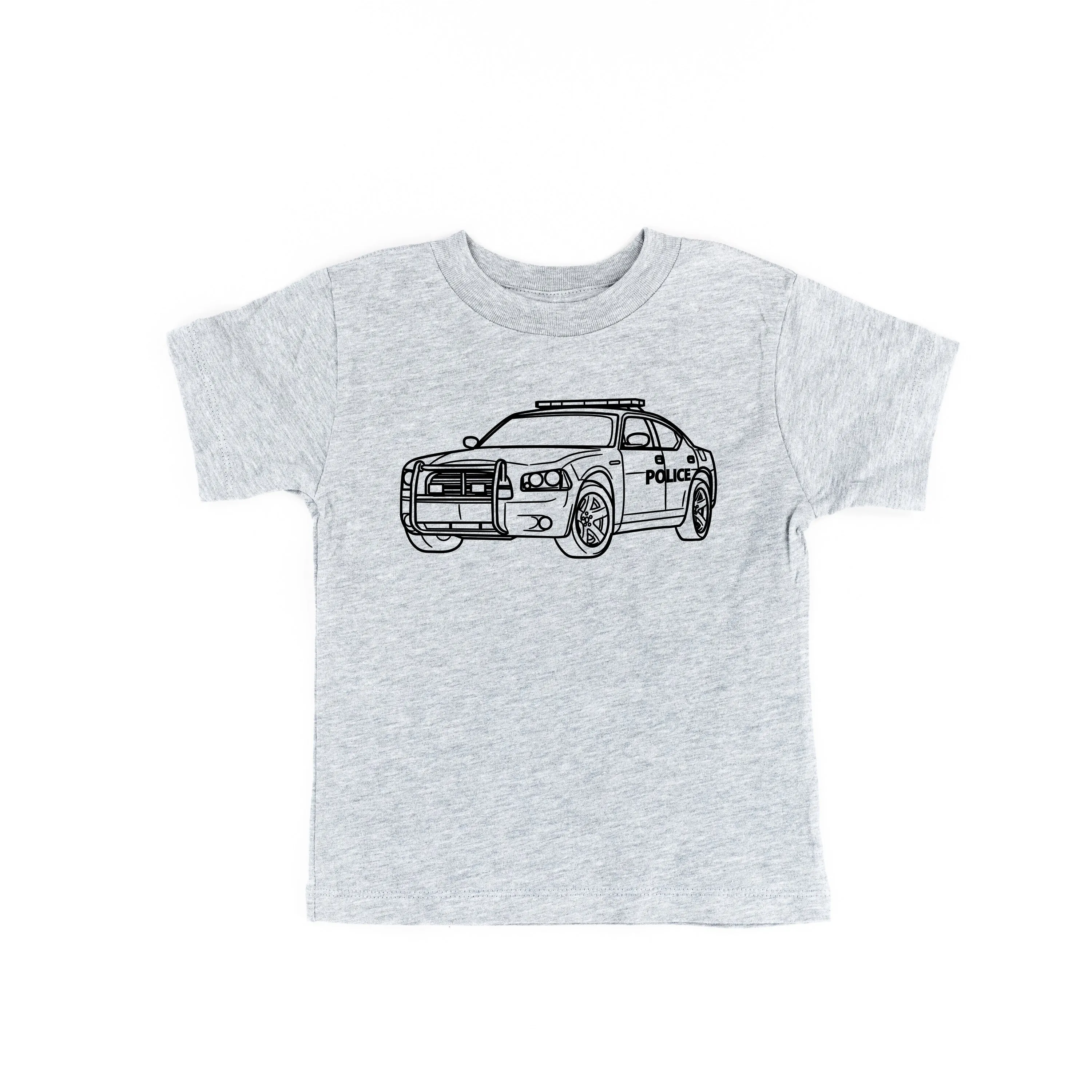 POLICE CAR - Minimalist Design - Short Sleeve Child Shirt