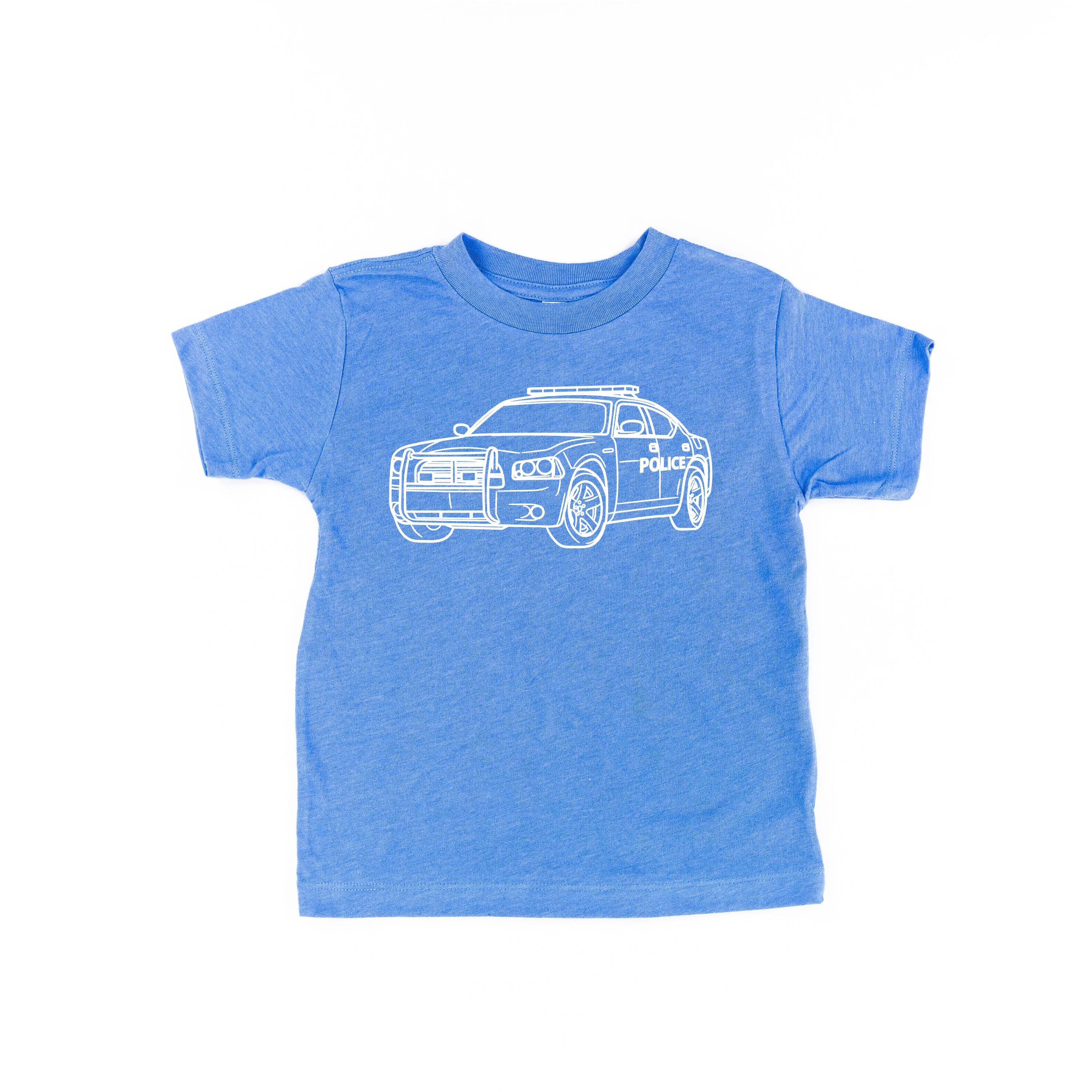 POLICE CAR - Minimalist Design - Short Sleeve Child Shirt