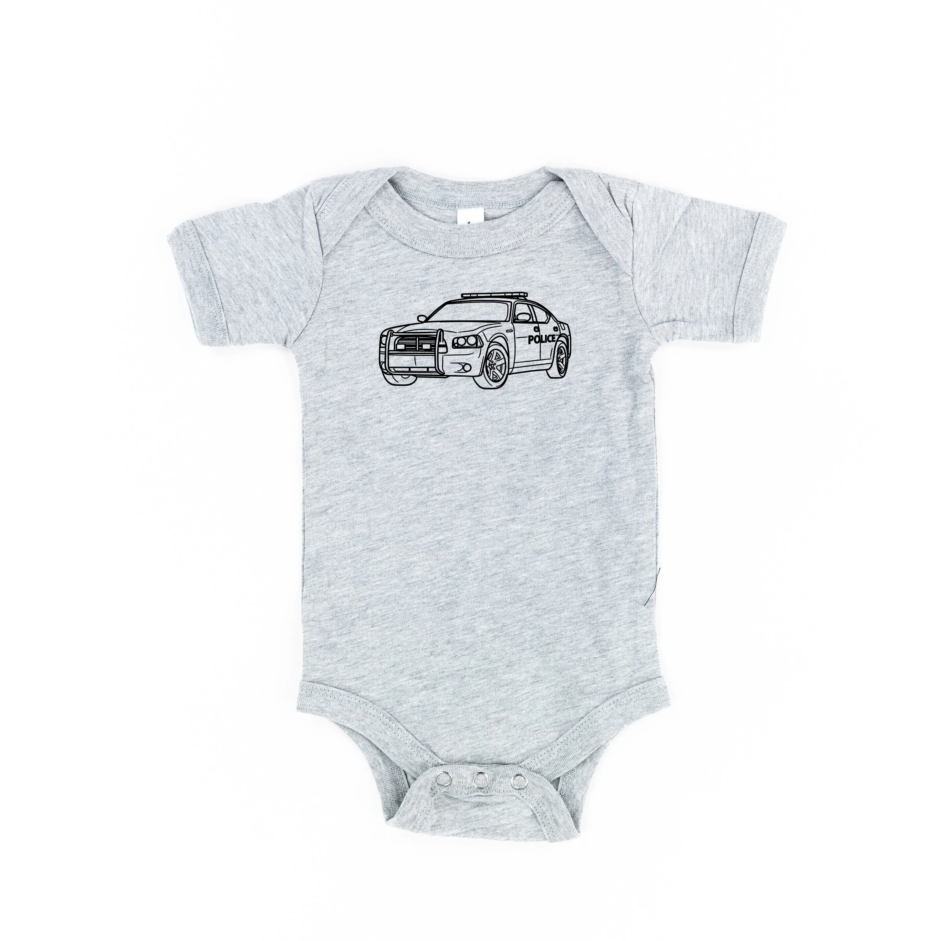 POLICE CAR - Minimalist Design - Short Sleeve Child Shirt