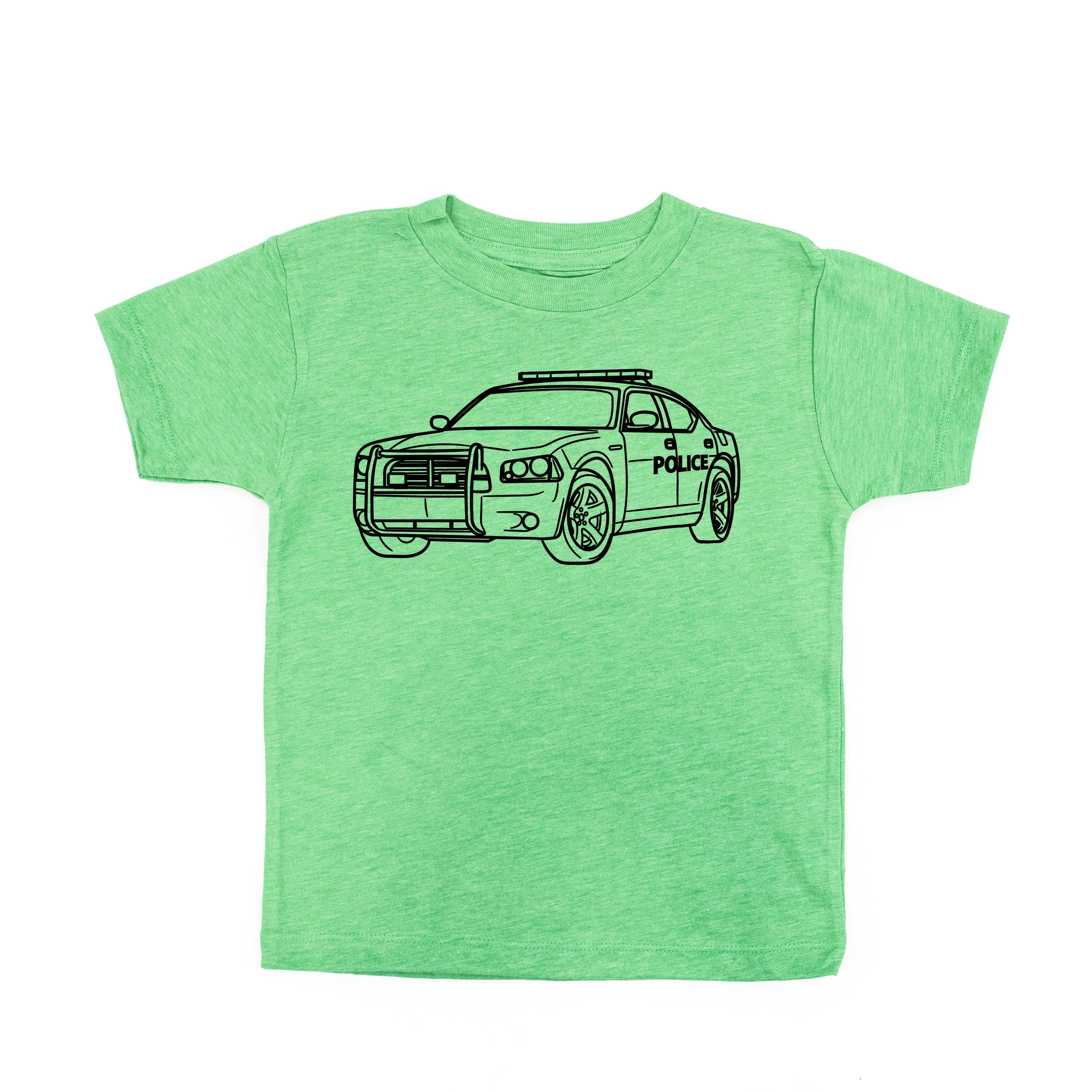 POLICE CAR - Minimalist Design - Short Sleeve Child Shirt