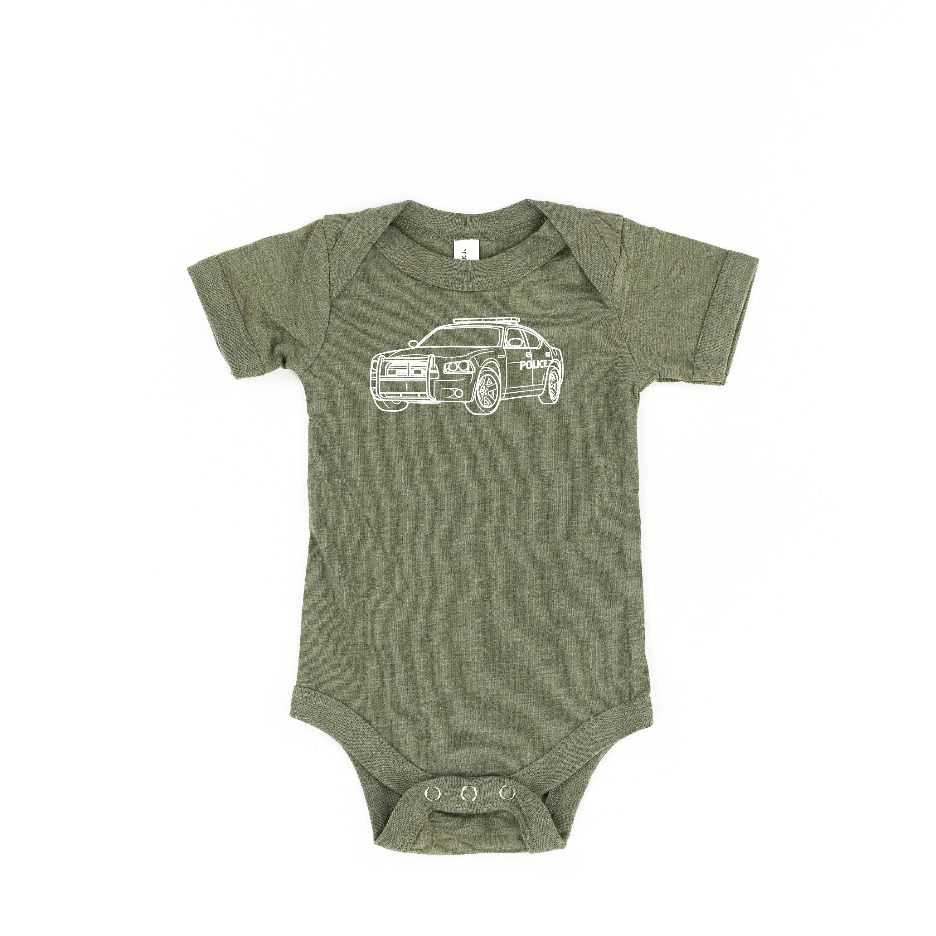 POLICE CAR - Minimalist Design - Short Sleeve Child Shirt