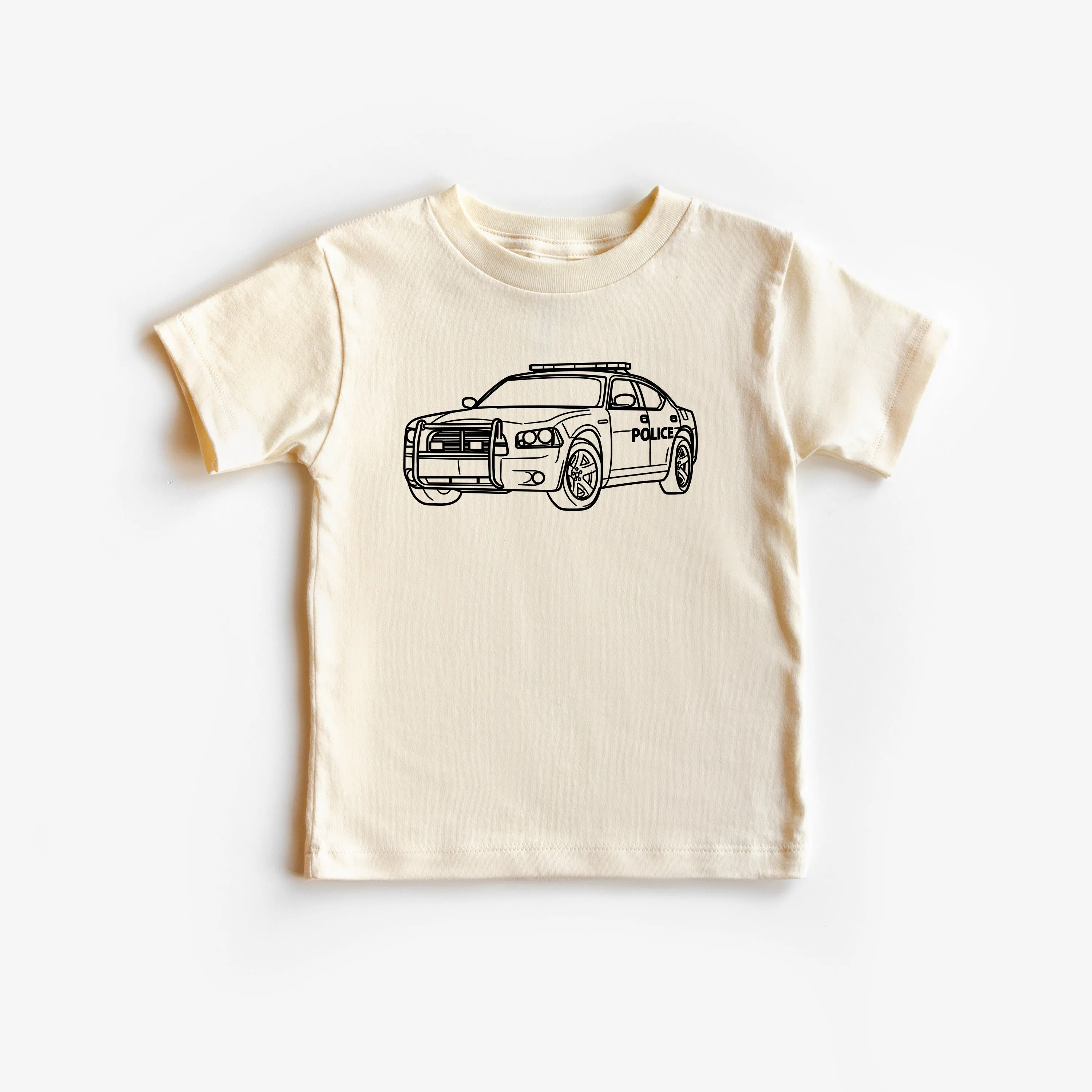 POLICE CAR - Minimalist Design - Short Sleeve Child Shirt