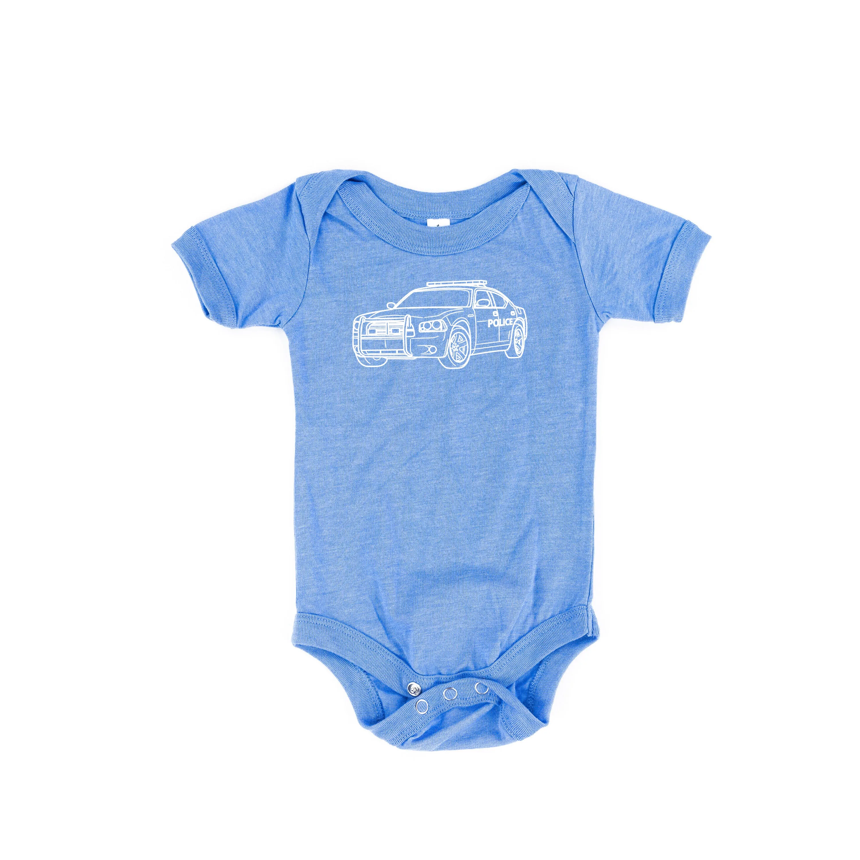 POLICE CAR - Minimalist Design - Short Sleeve Child Shirt