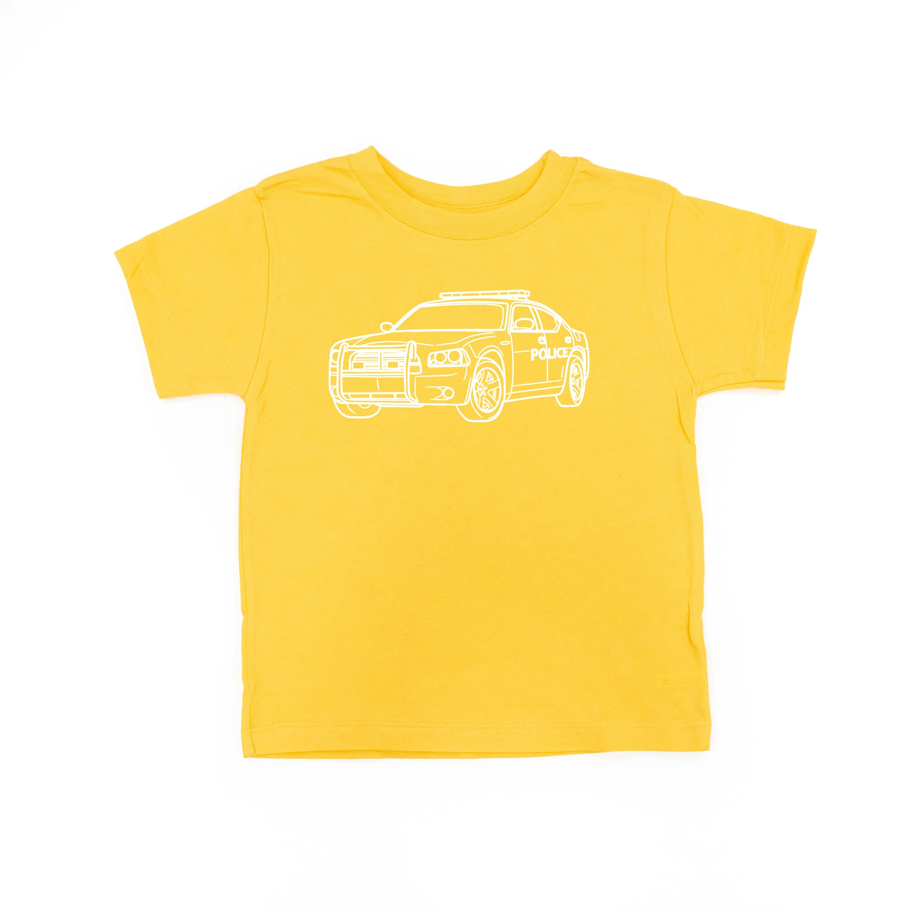 POLICE CAR - Minimalist Design - Short Sleeve Child Shirt