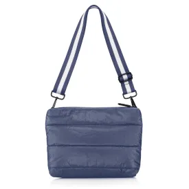 Puffer Purse in Shimmer Navy Blue