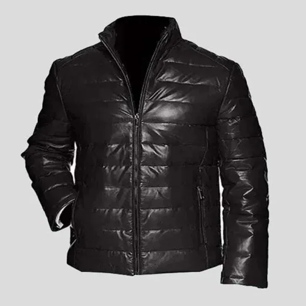 Purchase Best Men’s Leather Packable Down Filled Puffer Jacket