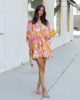 Righteous Adjustable Printed Kimono Dress