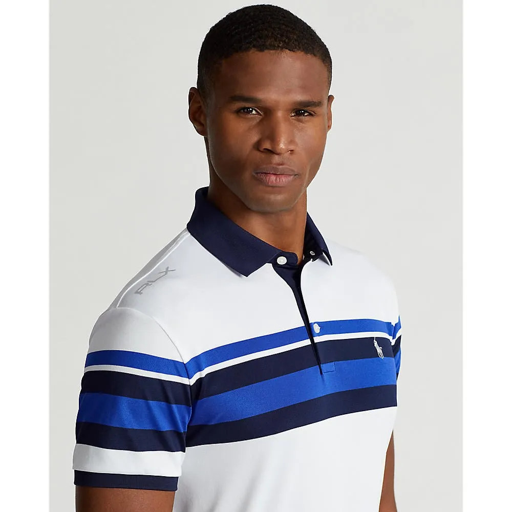 RLX Ralph Lauren Performance Pique Golf Shirt - Pure White Multi