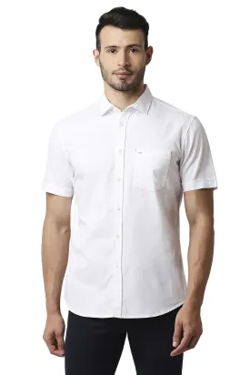 Slim Fit Crepe Halfsleeves Shirt