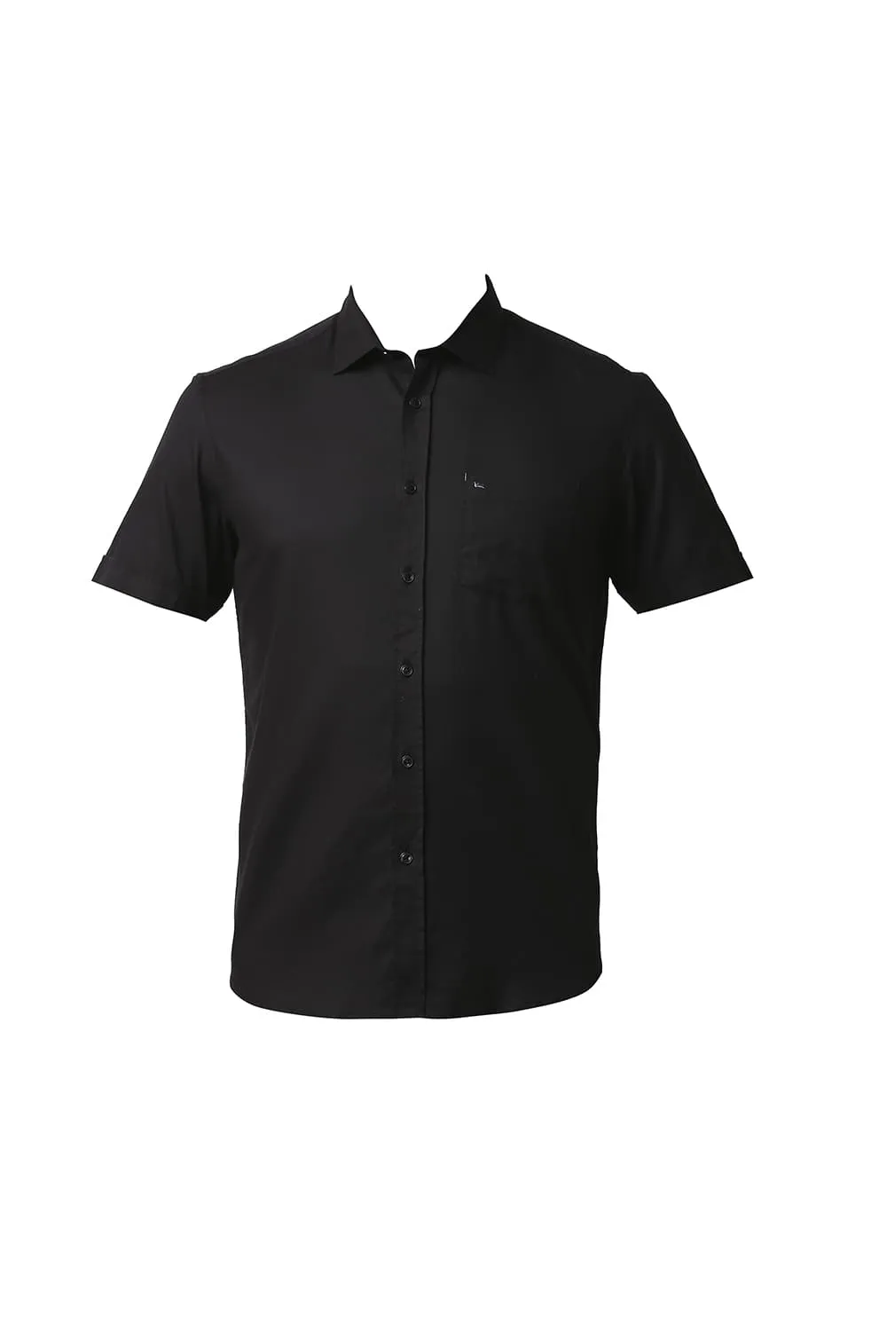 Slim Fit Crepe Halfsleeves Shirt