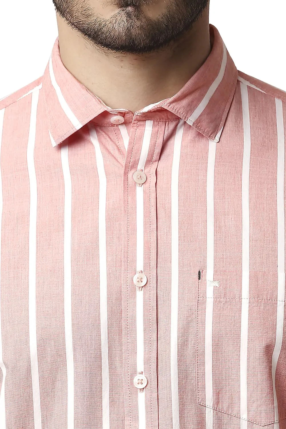 Slim Fit Fil-a-fil Stripe Shirt