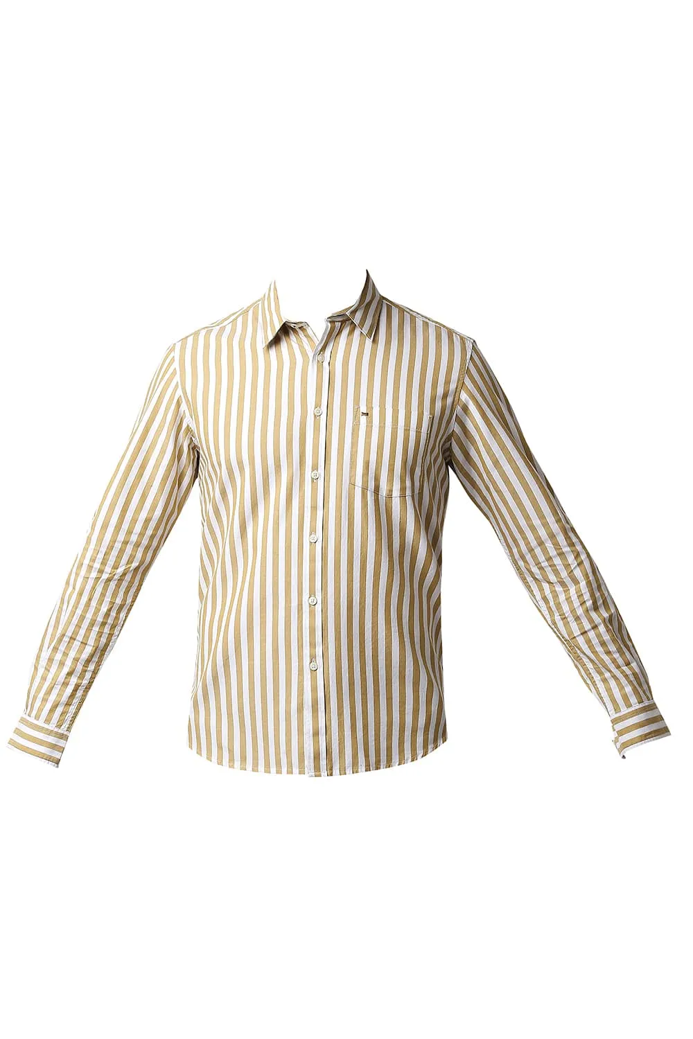 Slim Fit Herring Bone Stripe Shirt